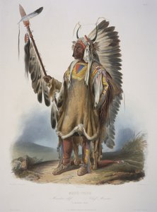 Mato-Tope, a Mandan Chief, Engraved by J. Hurliman by Karl Bodmer