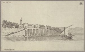 View of the Former Franciscan Monastery St. Bernardin between Portoroz and Piran in Istria, Slovenia by Karl Friedrich Schinkel