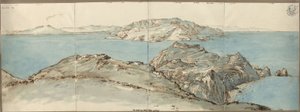 View from the Castle of Monte Solaro on Capri to the Northeast on the Gulf of Naples with Vesuvius by Karl Friedrich Schinkel