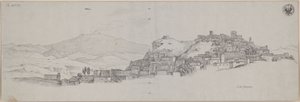 View from the Height of Castro Giovanni on Mount Etna / View of Enna with Mount Etna in the Background by Karl Friedrich Schinkel