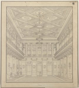 Berlin. Schauspielhaus on the Gendarmenmarkt, Concert Hall by Karl Friedrich Schinkel