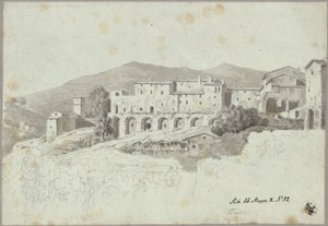 View of the Post-Antique Overbuilt Cryptoporticus at Piazza Domenico Tani in Tivoli by Karl Friedrich Schinkel