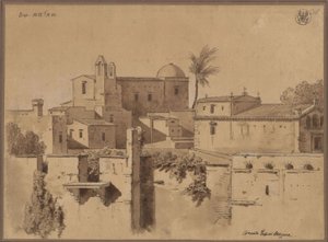 Convent Near Mazara / Monastery or Church in Marsala, Sicily by Karl Friedrich Schinkel