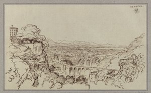 A City Reminiscent of the Location of Tivoli by Karl Friedrich Schinkel