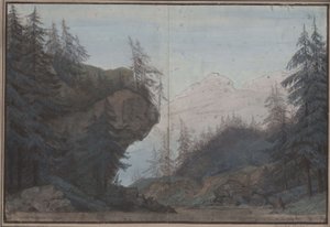 King Yngurd. Tragedy by Adolf Müllner. Design for the 3rd Decoration. Forest Scene by Karl Friedrich Schinkel