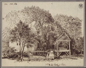 Mill near Podpeč in Carniola by Karl Friedrich Schinkel