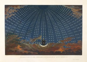 Stage Design for the Opera Die Zauberflöte by Wolfgang Amadeus Mozart by Karl Friedrich Schinkel