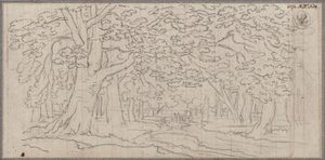 Forest Landscape with a Winding Path by Karl Friedrich Schinkel