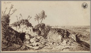 Between Syracuse and Lentini with a View of Augusta and the Sea by Karl Friedrich Schinkel