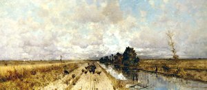 Road by Canal by Karl Heffner
