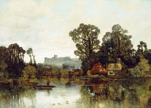The Thames River with a View onto Windsor Castle by Karl Heffner