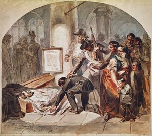Burial of the Democratic Robert Blum Shot in October 1848 in Vienna by Karl Hermann Schmolze