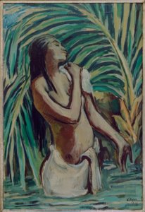 Bathing Indian Girl by Karl Hofer