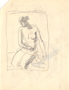 Seated Nude Female Model