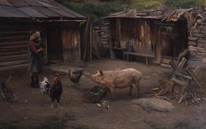 The Farmyard by Karl K. Uchermann