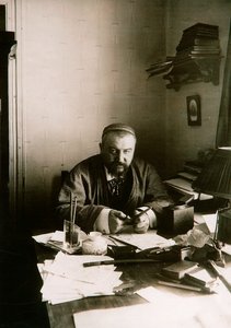 Alexander Kuprin, Russian Author, at His Desk, Gatchina, Russia