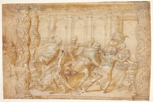 Christ Driving the Money Changers from the Temple by Karl Krieg