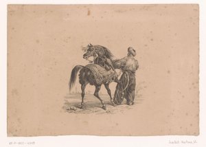 Horse and Standing Man in Ottoman Attire (Horses and Riders)