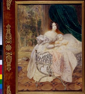 Portrait of Maria Buteneva with Daughter Maria