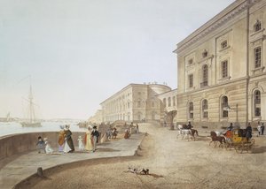 View of the Neva Embankment by the Old Hermitage Building