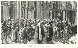 Midday prayers in Asyut, Egypt