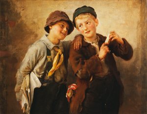 Two Boys with Harmonica