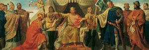 Frederick Barbarossa Enfeoffs Henry Jasomirgott and Henry the Lion by Karl von Blaas