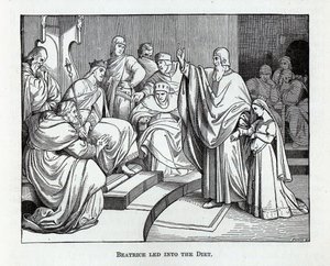 Beatrice Led into the Diet, 1882 by Kaspar Oertel