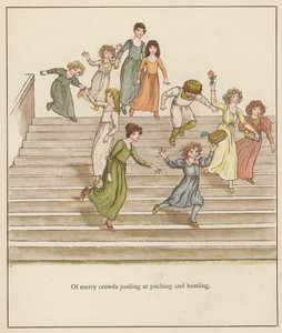 Kate Greenaway illustration for The Pied Piper of Hamelin by Robert Browning by Kate (after) Greenaway