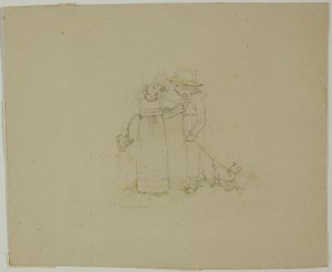 Two Children with Dog