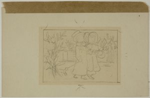Two Figures Walking by Kate Greenaway