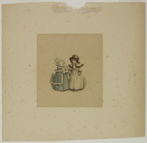 Two Little Girls in Fur-Trimmed Coats