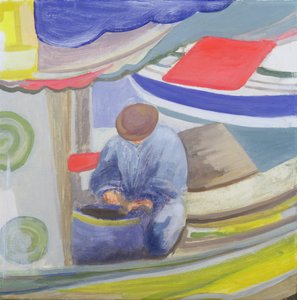 Greek Fisherman at the End of the Day