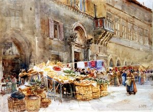Before the House of the Captain of the People, Perugia, c.1906