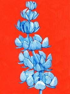 Bold Blue Bloom by Katie O'Shea
