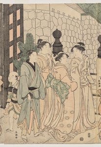 A Thousand Autumns, Ten Thousand Years on Tokiwa Bridge by Katsukawa Shuncho