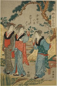 The First Evening in the Mountains by Katsukawa Shuncho