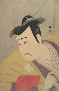 The Actor Ichikawa Yaozo III Holding a Red Fan