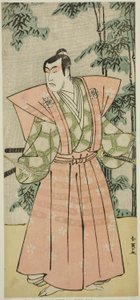 The Actor Matsumoto Koshiro IV as Hatakeyama Shigetada Disguised as Honjo Soheiji in the Play Edo no Fuji Wakayagi Soga, Performed at the Nakamura Theater in the First Month, 1789 by Katsukawa Shun