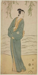 The Actor Segawa Kikunojo III as Chokichi in the Play Suda no Haru Geisha Katagi, Performed at the Kiri Theater in the First Month, 1796 by Katsukawa Shun