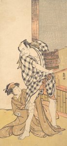 Scene from the Play Yoshitsune and the Thousand Cherry Trees Yoshitsune by Katsukawa Shunko