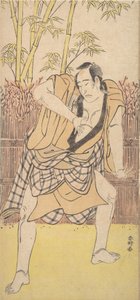 The Second Ichikawa Komazo as a Man Standing in a Dramatic Attitude by Katsukawa Shunko
