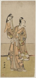 Bando Hikosaburo III Holding a Hand Puppet