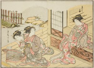 Courtesans of the Kagemanjiya (from the book "Mirror of Beautiful Women of the Pleasure Quarters," vol. 1) by Katsukawa Shunsho