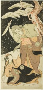 Nakamura Utaemon I as Karashi Baba and Yoshizawa Sakinosuke III as Shirotae