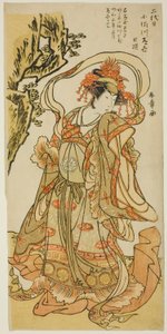 Osagawa Tsuneyo II as Itsukushima Tennyo in the Kabuki Play "Tokimekuya o-Edo no hatsuyuki"