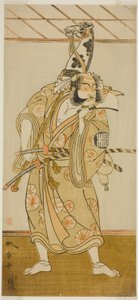 The Actor Arashi Sangoro II as Asahina Saburo in the Play Iro Maki-e Soga no Sakazuki, Performed at the Morita Theater in the First Month, 1773