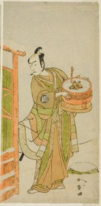 The Actor Arashi Sangoro II as Ito Kuro Disguised as Banta in the Play Izu-goyomi Shibai no Ganjitsu, Performed at the Morita Theater in the Eleventh Month, 1772