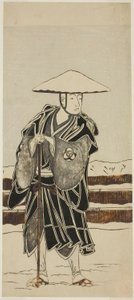The Actor Bando Mitsugoro I as Abbot Saimyo-ji Tokiyori, Disguised as a Monk, in the Joruri 