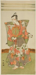 The Actor Ichikawa Danjuro V as Kudo Kanaishi in the Play Izu-goyomi Shibai no Ganjitsu, Performed at the Morita Theater in the Eleventh Month, 1772